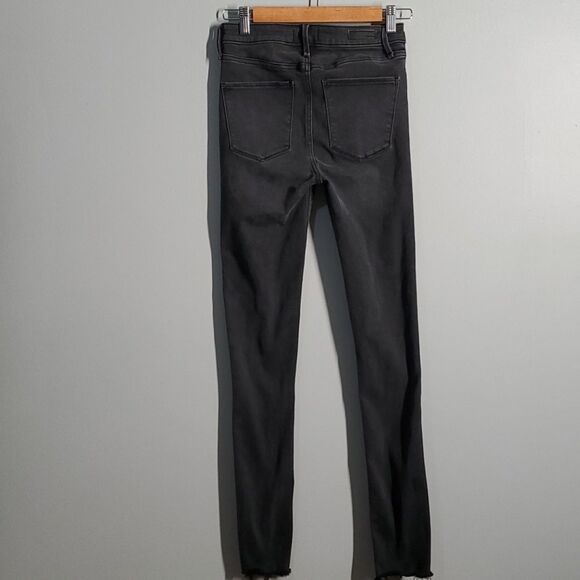 Abercrombie & Fitch size 0L size 25 faded black Simone high rise super s… - Picture 2 of 14